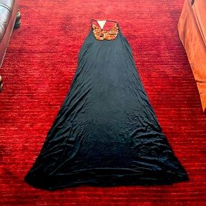 Beaded maxi dress. Very light material. Almost see through but not quite.